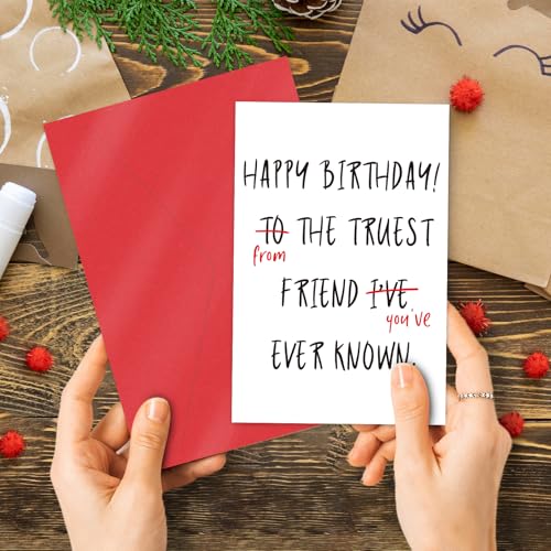 Funny Birthday Card with Envelope - Shiny Glitter Blank Greeting Card