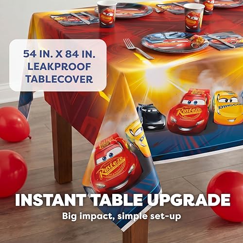 Disney Cars Birthday Party Decoration Set - Banner and Tablecloth