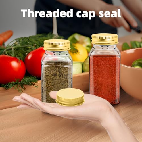 6 Pcs Iron Jar Lids for 4oz & 6oz Spice Jars - Airtight Seal