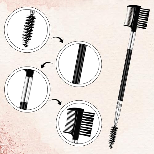 Tiesome 12-Piece Double-Sided Eyebrow Comb and Eyelash Brush Set