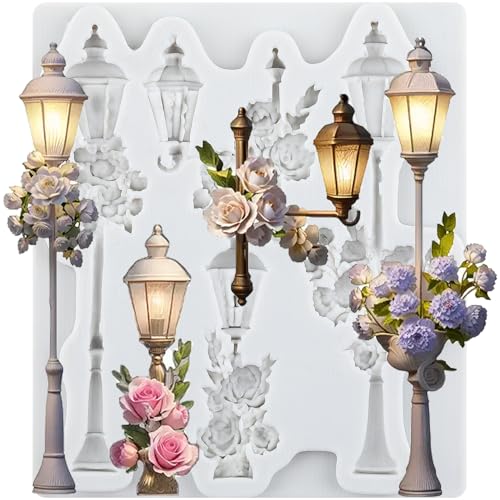 Lingzhi Street Lamp Silicone Mold for Cake Decoration