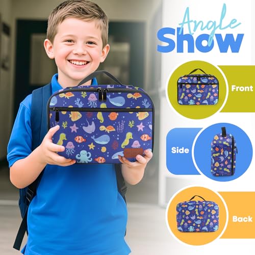 Modern Insulated Lunch Bag for Men & Women - Large Capacity Cooler Tote