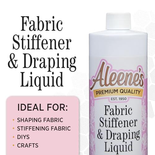 Aleene's Fabric Stiffener and Draping Liquid, 16 Fl Oz - Nontoxic Formula