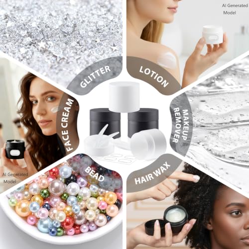 ZIZEMOJA 50g Travel Containers - Leak-Proof, Reusable Toiletry Jars