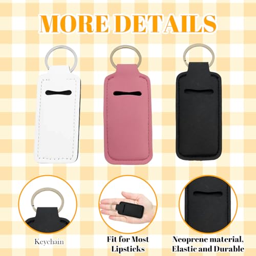 9-Piece PU Leather Lipstick Holder Keychain and Lip Gloss Case Set