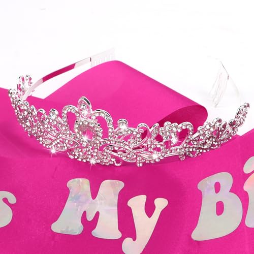 Casoty Birthday Sash and Crown Set for Women & Girls