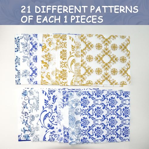 21-Pack Floral Decoupage Napkins for Parties & Events - 6.5"