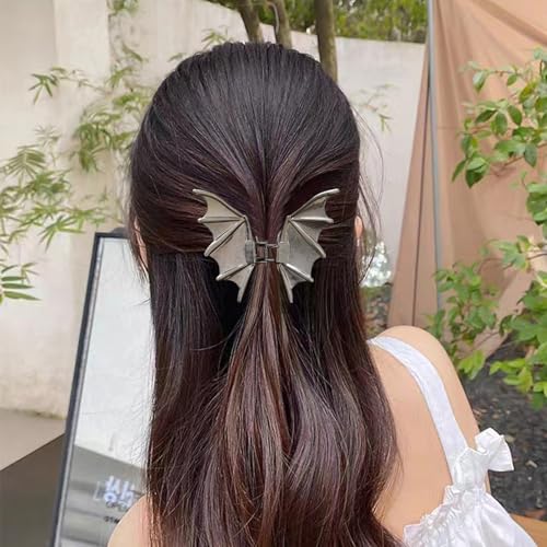 LETSWIN Halloween Bat Metal Hair Claw Clip Non-Slip Punk Hair Jaw Clip