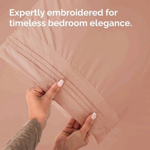 CGK Unlimited King Size Microfiber Pillowcase Set - Soft & Durable, 4 Pieces in Mauve