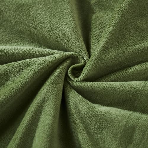 Fluffy King Size Pillowcases Set of 2 Faux Fur Covers - Sage