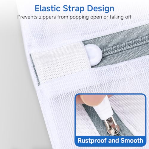 Teskyer 6 Pcs Mesh Laundry Bags Set for Delicates - 6 Sizes (1XXL, 1XL, 1L, 1M, 1S, 1Bra)