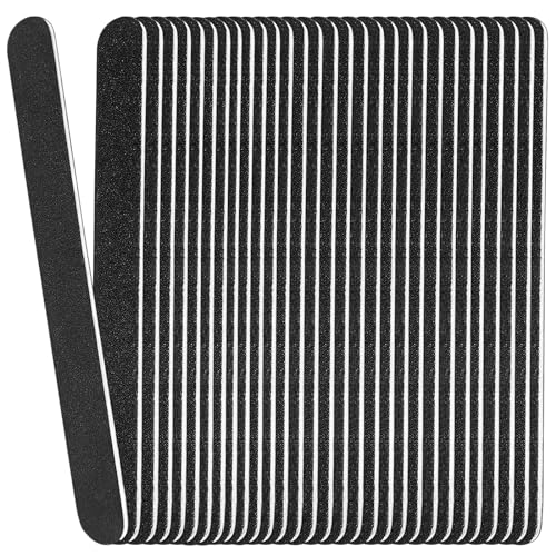 HomeyEra Wooden Nail Files 100/180 Grit Emery Boards 24 Pack