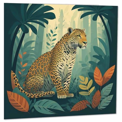 Leopard Greeting Card - 145mm Premium Eco-Friendly Birthday Card