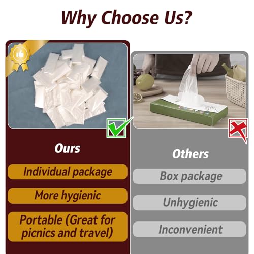 Disposable Food Safe Plastic Gloves 100 Pcs Thickened Kitchen Gloves