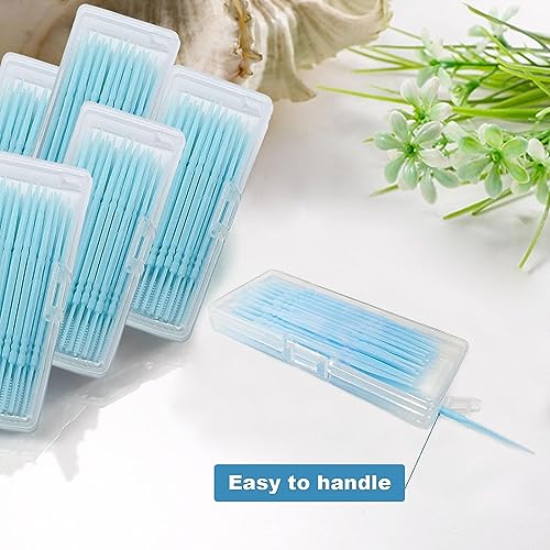 Dual-Sided Disposable Dental Toothpicks with Bristles 80 Count