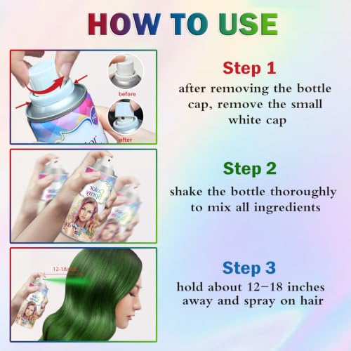 AIUEO Blue Temporary Hair Color Spray Washable Quick-Drying Hair Dye