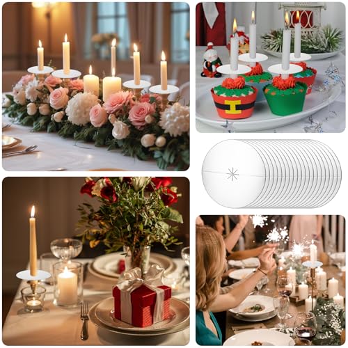 30 PCS Aluminum Foil Candle Drip Protectors - 3.15" Candle Bobeches