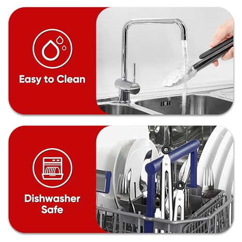 DAILY KISN 7-Inch Stainless Steel Kitchen Tongs Set - 3PCS Small Serving Set