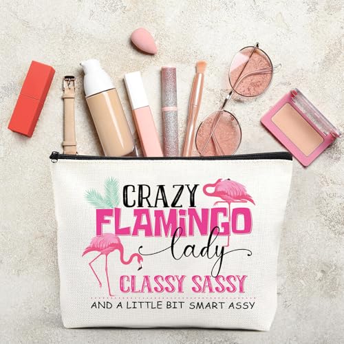 VeloKomo Flamingo Waterproof Makeup Bag - Travel Cosmetic Pouch