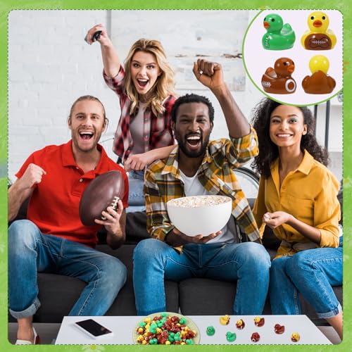 100 Pcs Mini Football Resin Ducks - Sports Themed Party Favors & Decor