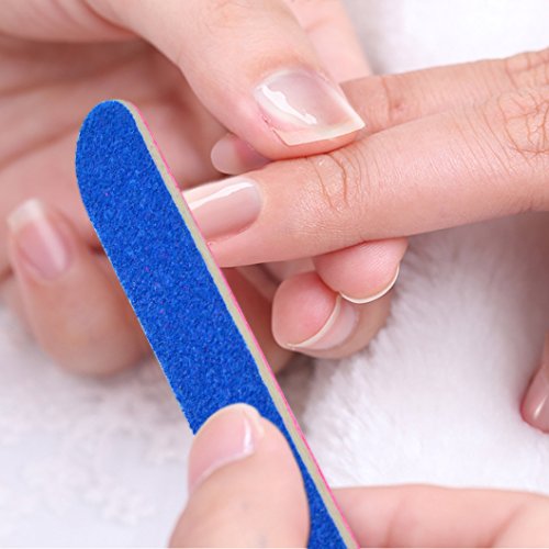 Wobe 100Pcs Double Sided Nail Files Mini Emery Boards for Manicure