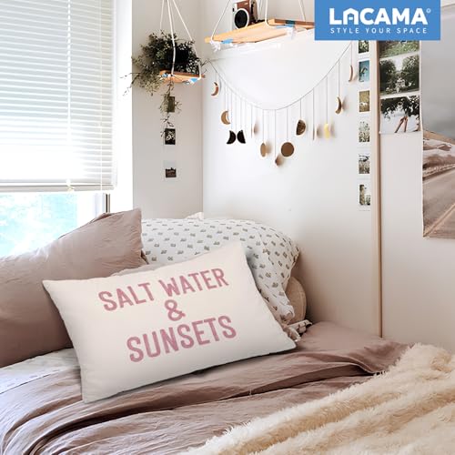 Lacama Pink Coastal Beach 12x20 Decorative Pillow Cover