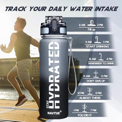 16.9 oz Motivational Tritan Water Bottle - BPA-Free & Leakproof