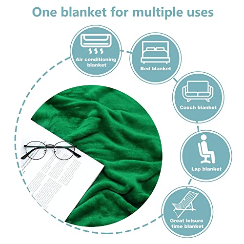 NANPIPER Emerald Green Baby Blanket - Super Soft Fleece Throw 30"x40"