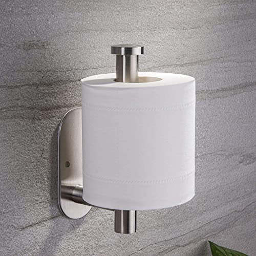 YIGII Silver Self-Adhesive Toilet Paper Holder No Drilling Needed