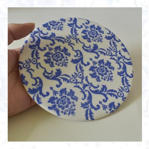Blue Floral Decoupage Napkins - 27 Pack Vintage Paper for DIY Crafts