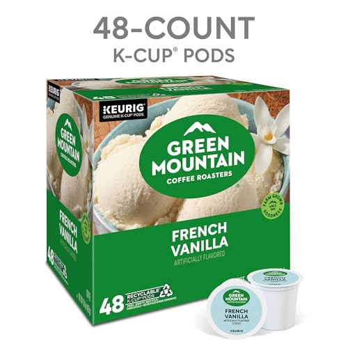 Green Mountain Coffee Roasters French Vanilla K-Cup Pods, 48 Count - Light Roast Coffee