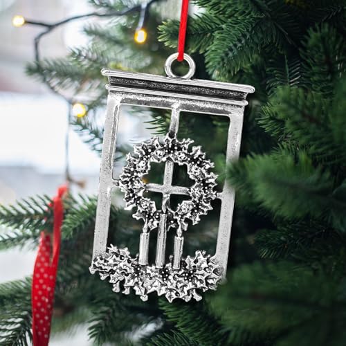 Silver Christmas Tree Ornaments - Metal Holiday Decorations