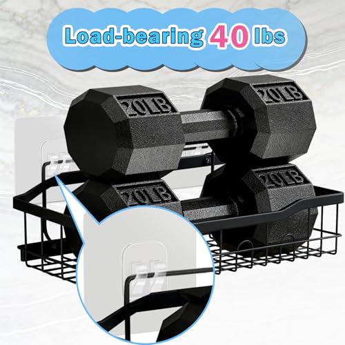 Transparent Shower Caddy Adhesive Replacement Hooks - 6 Pack