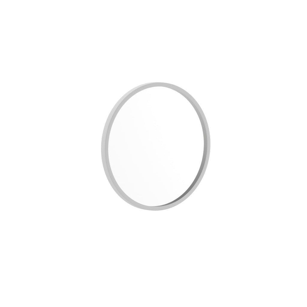 Flash Furniture Julianne Large Round Wall Mirror - Silver Circle Accent Mirror - 16" Vanity Mirror - for Bathroom, Vanity, Entryway, Dining Room, & Living Room