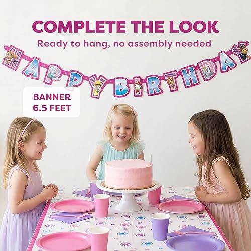 Paw Patrol Birthday Decorations Set with Tablecloth & Banner