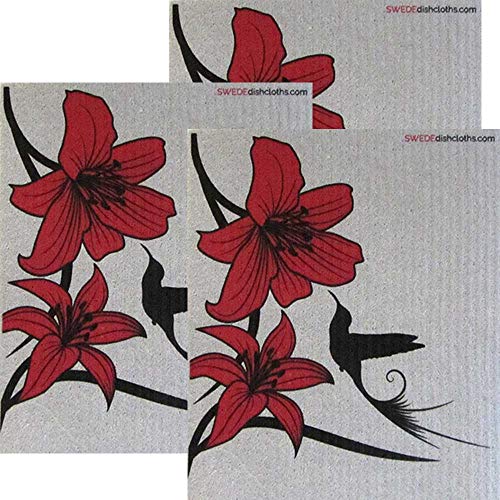 Swedish Cellulose Dishcloths Set of 3 - Eco-Friendly Absorbent & Reusable Kitchen Towels