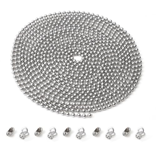Ceiling Fan Pull Chain Extension with Beaded Design - Silver