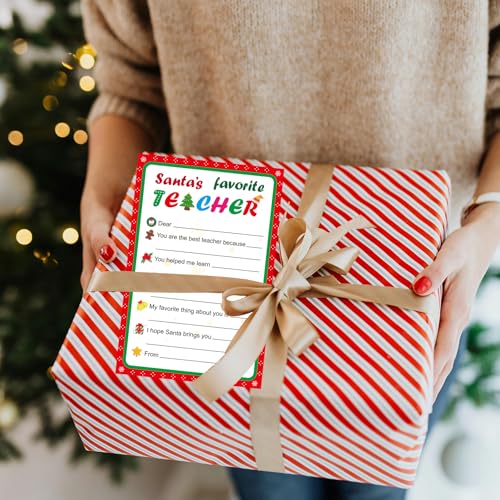 Christmas Thank You Cards for Teachers - Fill in the Blank
