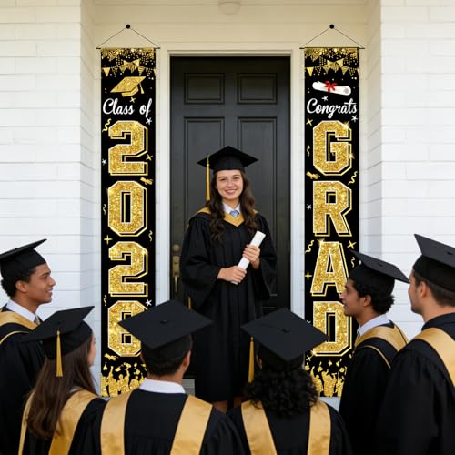 Class of 2026 Graduation Banner - Congrats Grad Outdoor Decor