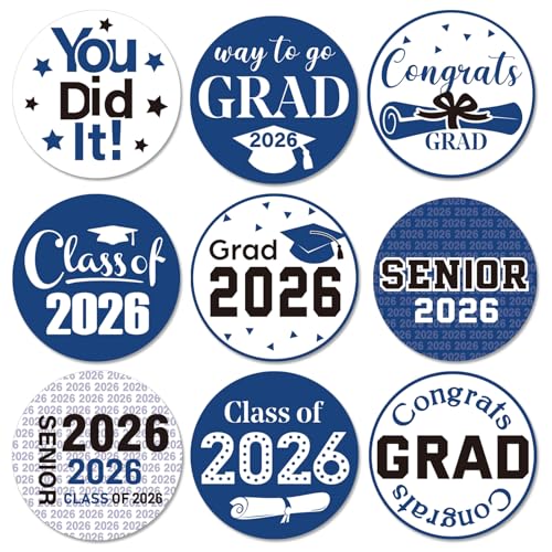 2026 Graduation Stickers - 504 Pieces for Party Favors & Decorations