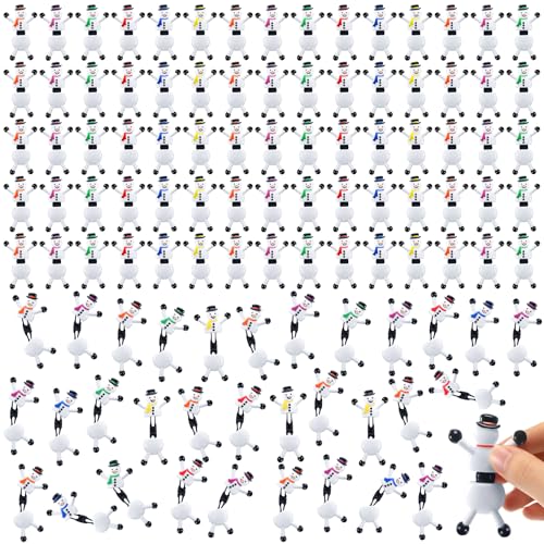 114 Pcs Christmas Sticky Wall Climbing Toys Party Favors Stretchy Snowman