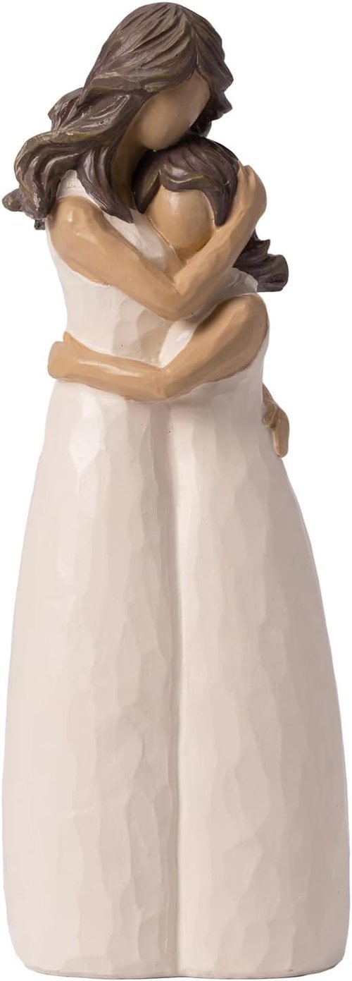 BUTILIVEEN Mother Daughter Figurines - Heartwarming Hugging Statues for Home Decor | Perfect Gift for Daughters