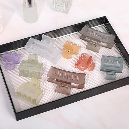 CHANDAT 9-Piece Hair Claw Clips Set - Matte Non-Slip Hair Accessories