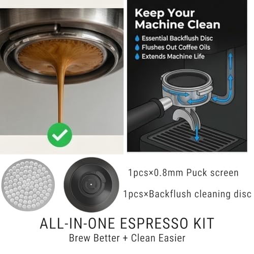 54mm Espresso Puck Screen 0.8mm Stainless Steel Reusable Filter