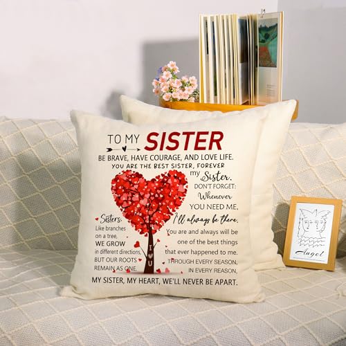 Sister Elephant Decorative Throw Pillow Cover - 18x18 Inch Gift
