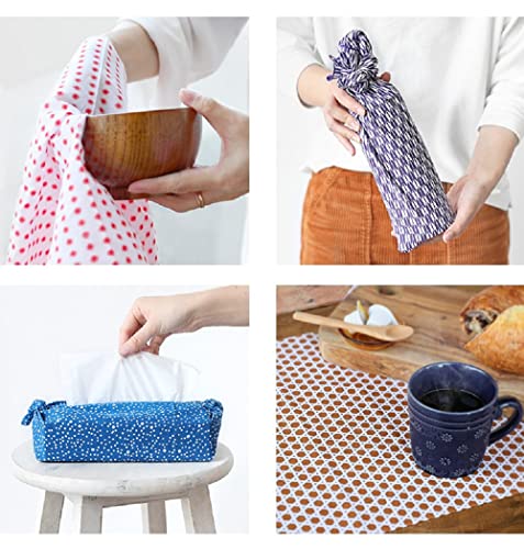 KOMESICHI Japanese Tenugui Towel - 100% Cotton, 12.99 x 34.64 in