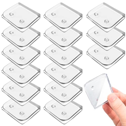 Binxus 15-Pack Clear Shower Curtain Splash Guard Clips for Bathtub