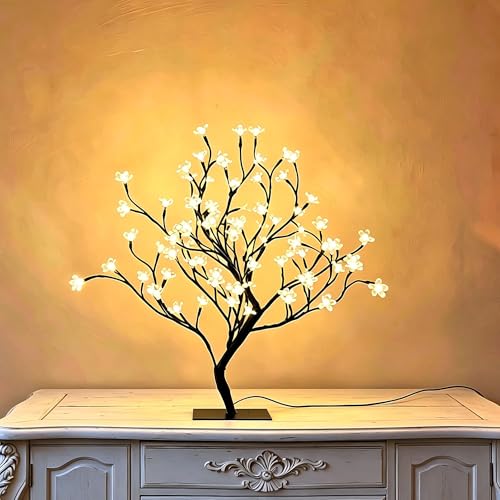 23 Inch Cherry Blossom Tree Lights with 90 LEDs - Warm White, 6in Variation