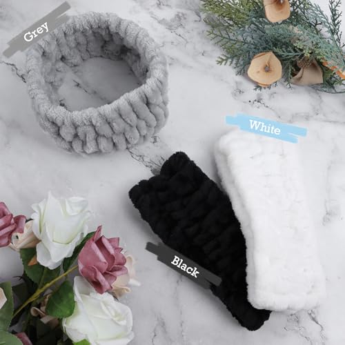 3-Piece Spa Headband Set – Soft Terry Cloth Hairband for Face Washing & Makeup
