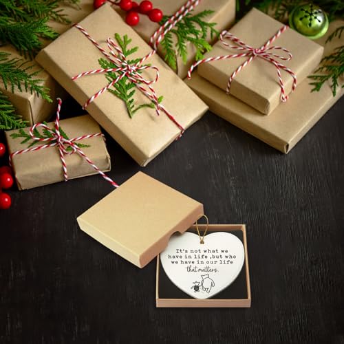 Best Friend Ceramic Heart Ornament - Friendship Keepsake Gift (CO030)